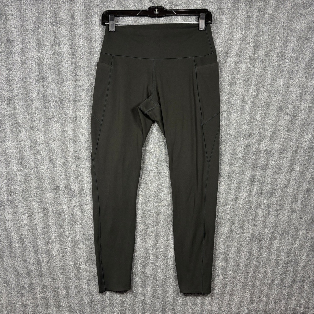 Uniqlo Leggings Womens XL Black UV Protection High Rise Side Pockets Ankle Yoga
